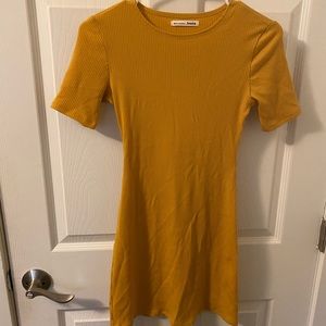Reformation Jeas knit Dress mustard yellow